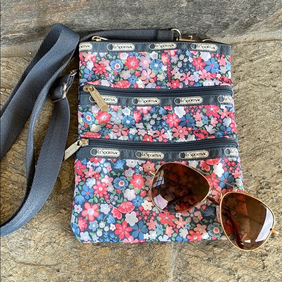 LeSportsac multicolor flower side bag - Picture 1 of 4